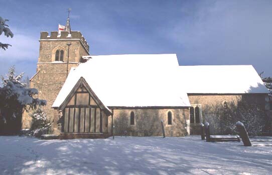 St Peter's in the snow